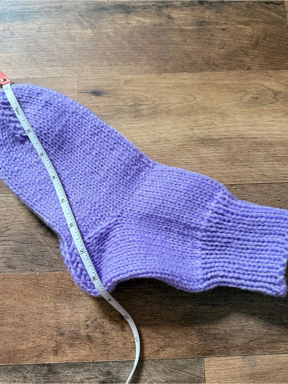 Hand-Knit Lavender Wool Socks